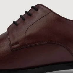 Attorney Derby Maroon Leather Shoes