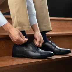 Attorney Derby Midnight Blue Leather Shoes