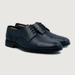Attorney Derby Midnight Blue Leather Shoes