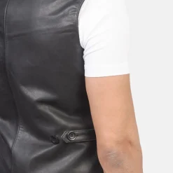 Auden Black Leather Vest