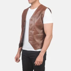 Auden Brown Leather Vest