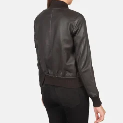 Ava Ma-1 Brown Leather Bomber Jacket