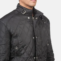 Barry Quilted Black Windbreaker Jacket