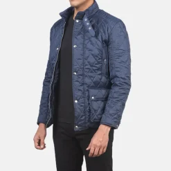 Barry Quilted Blue Windbreaker Jacket
