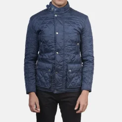 Barry Quilted Blue Windbreaker Jacket
