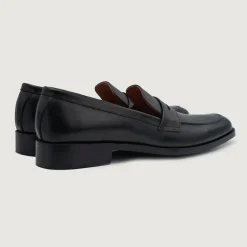 Baxton Black Leather Loafers