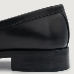 Baxton Black Leather Loafers
