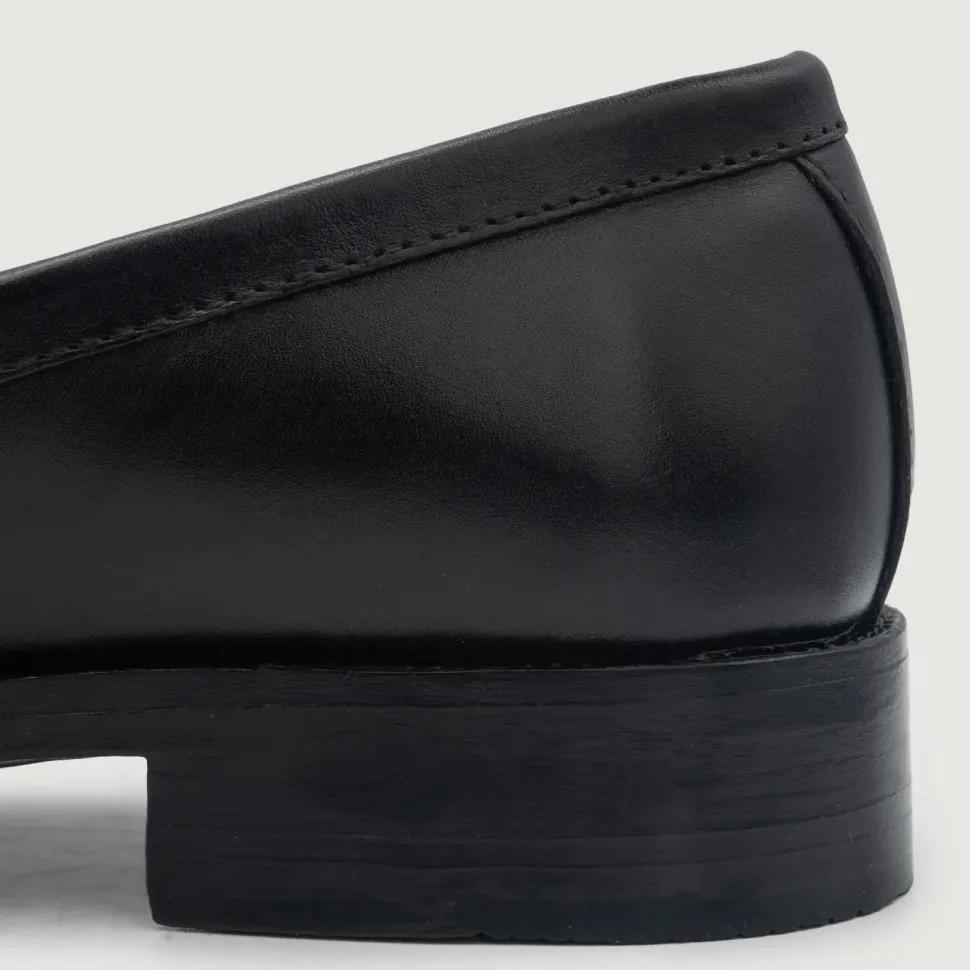 Baxton Black Leather Loafers