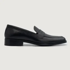 Baxton Black Leather Loafers