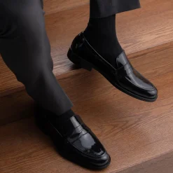 Baxton Black Patent Leather Loafers