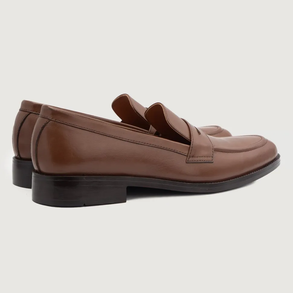 Baxton Brown Leather Loafers