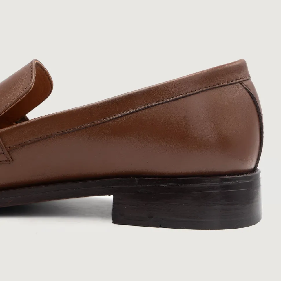 Baxton Brown Leather Loafers