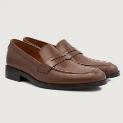 Baxton Brown Leather Loafers