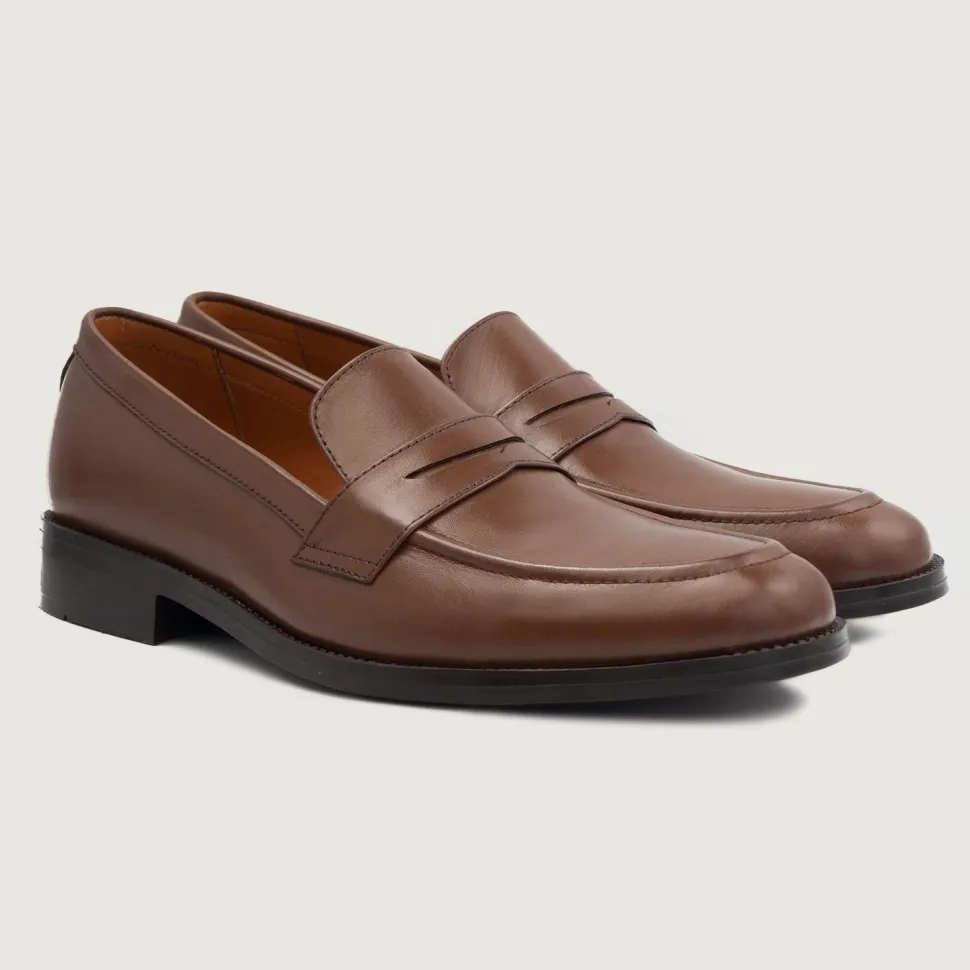 Baxton Brown Leather Loafers