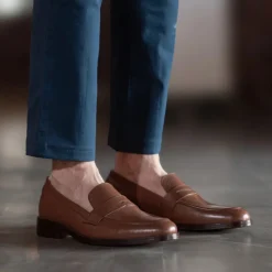 Baxton Brown Leather Loafers