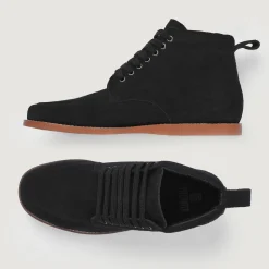 Bearman Moc Toe Black Suede Boots