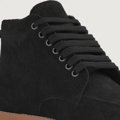 Bearman Moc Toe Black Suede Boots