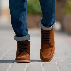 Bearman Moc Toe Brown Suede Boots