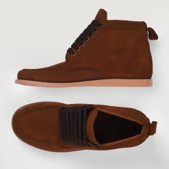 Bearman Moc Toe Brown Suede Boots