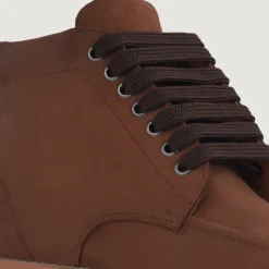 Bearman Moc Toe Pull-up Brown Leather Boots