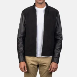 Blain Black Hybrid Bomber Jacket