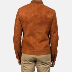 Blain Brown Suede Bomber Jacket