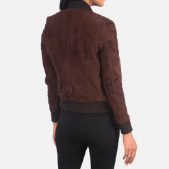 Bliss Brown Suede Bomber Jacket