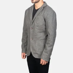Borges Grey Wool Blazer
