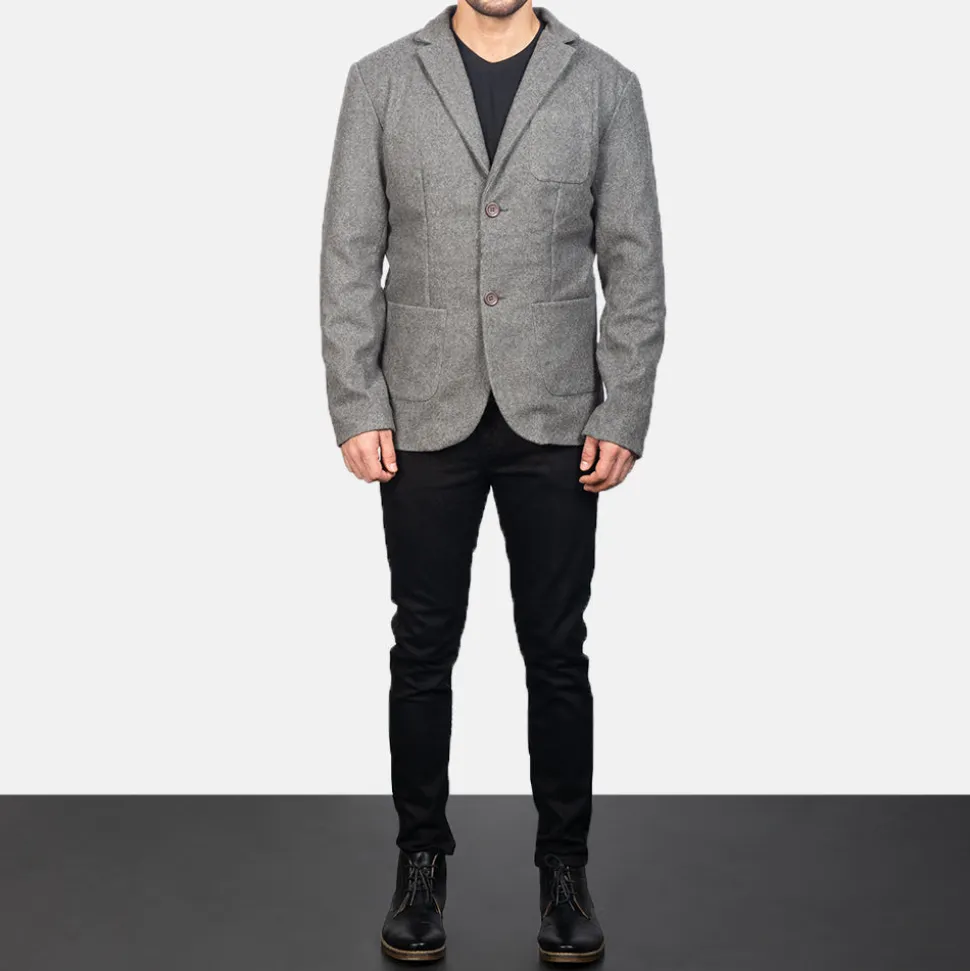 Borges Grey Wool Blazer