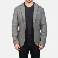 Borges Grey Wool Blazer