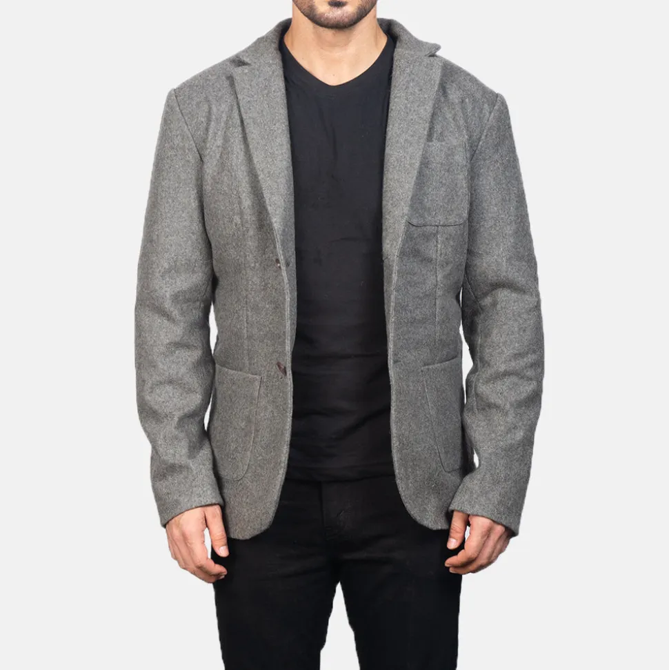 Borges Grey Wool Blazer