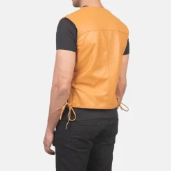 Brandon Tan Brown Leather Vest