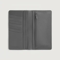 Cameron Grey Leather Long Wallet