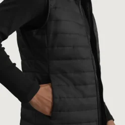 Carlo Black Hooded Puffer Vest