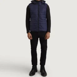 Carlo Blue Hooded Puffer Vest