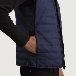 Carlo Blue Hooded Puffer Vest
