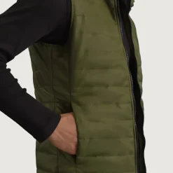 Carlo Green Hooded Puffer Vest