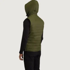 Carlo Green Hooded Puffer Vest