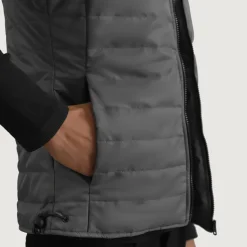 Carlo Grey Hooded Puffer Vest