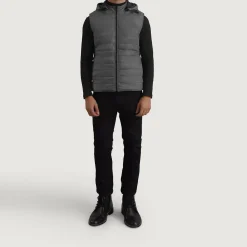 Carlo Grey Hooded Puffer Vest