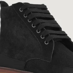 Carnell Moc Toe Black Suede Boots