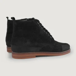 Carnell Moc Toe Black Suede Boots