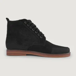 Carnell Moc Toe Black Suede Boots