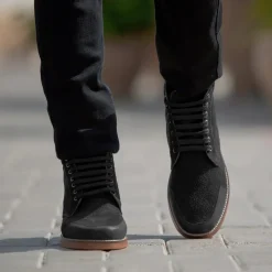 Carnell Moc Toe Black Suede Boots