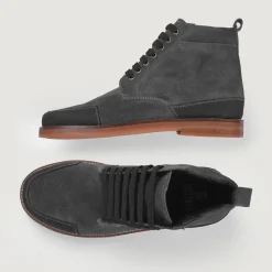 Carnell Moc Toe Grey Suede Boots