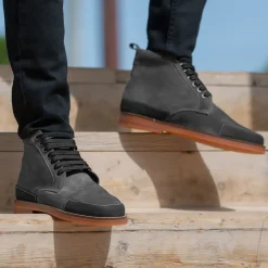 Carnell Moc Toe Grey Suede Boots