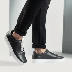 Carter Runn Black Leather Sneakers