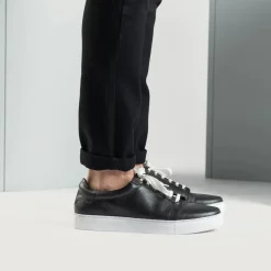 Carter Runn Black Leather Sneakers