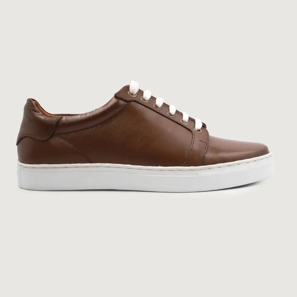 Carter Runn Brown Leather Sneakers
