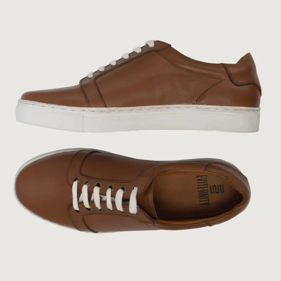 Carter Runn Tan Leather Sneakers